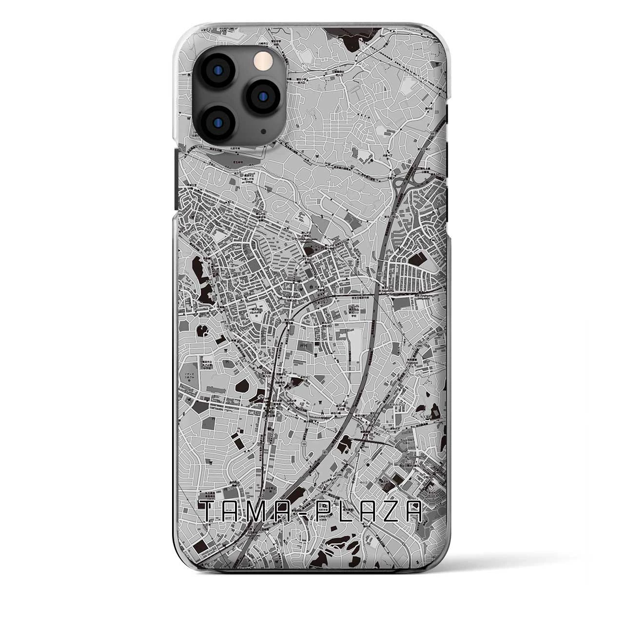 【たまプラーザ（神奈川県）】地図柄iPhoneケース（クリアタイプ）