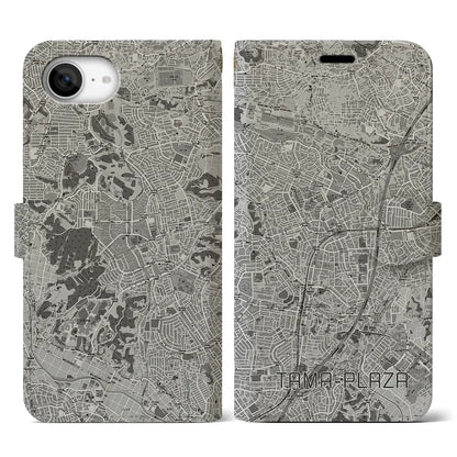 【たまプラーザ（神奈川県）】地図柄iPhoneケース（手帳タイプ）