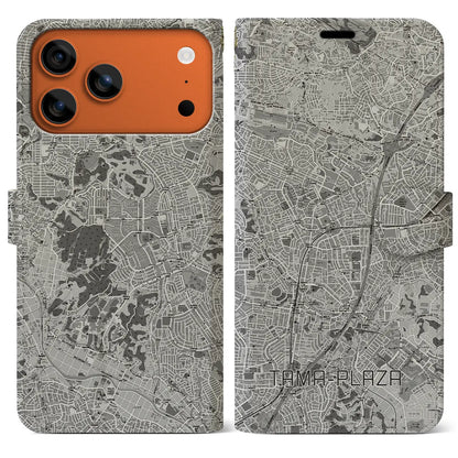 【たまプラーザ（神奈川県）】地図柄iPhoneケース（手帳タイプ）