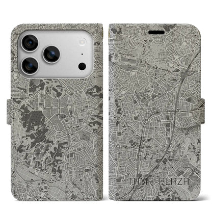 【たまプラーザ（神奈川県）】地図柄iPhoneケース（手帳タイプ）