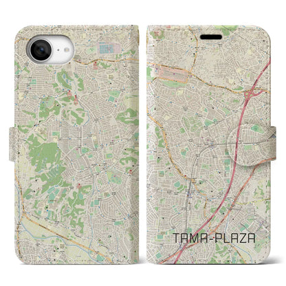 【たまプラーザ（神奈川県）】地図柄iPhoneケース（手帳タイプ）