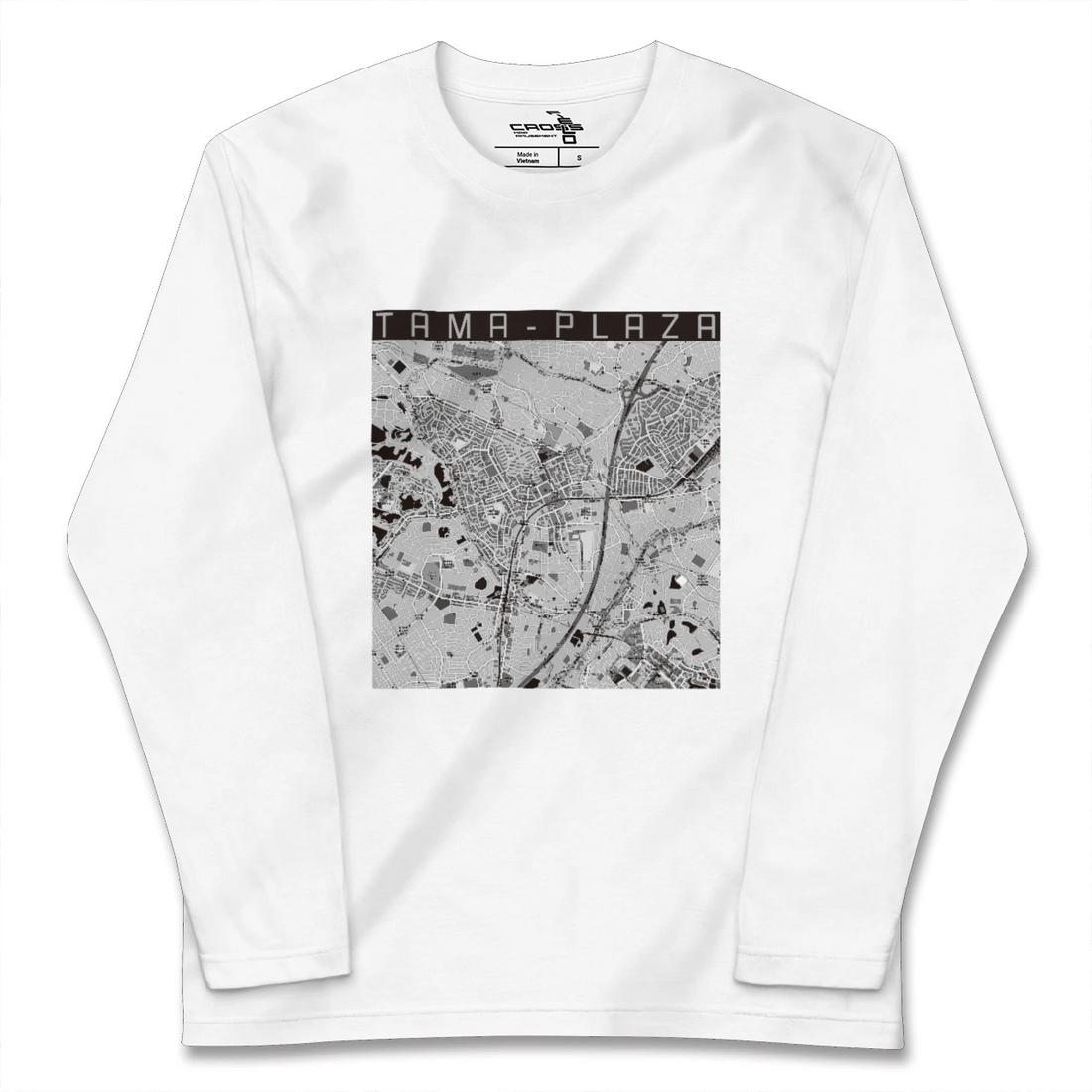 【たまプラーザ（神奈川県）】地図柄ロングスリーブTシャツ