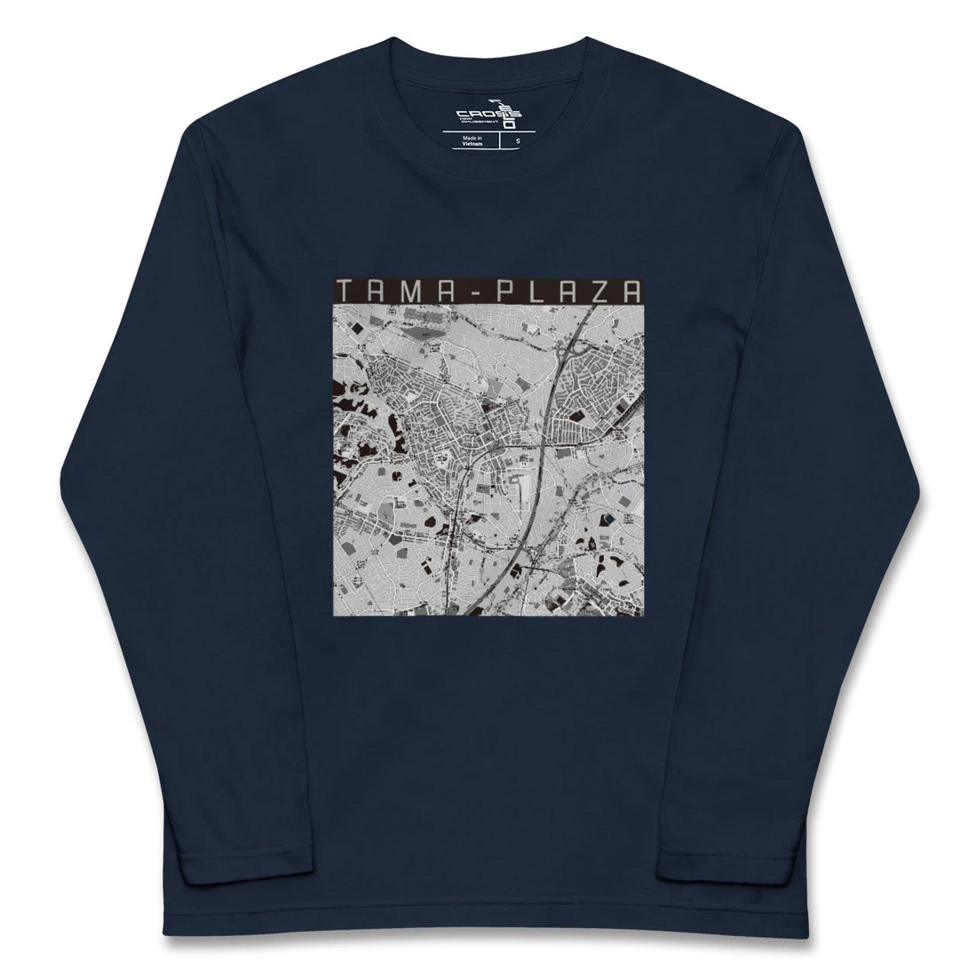 【たまプラーザ（神奈川県）】地図柄ロングスリーブTシャツ