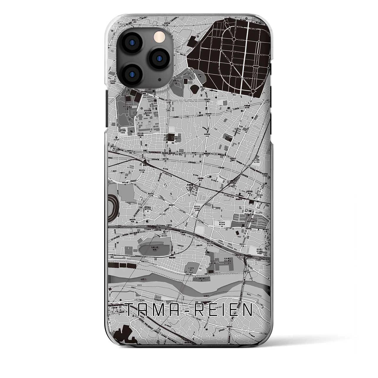 【多磨霊園（東京都）】地図柄iPhoneケース（クリアタイプ）