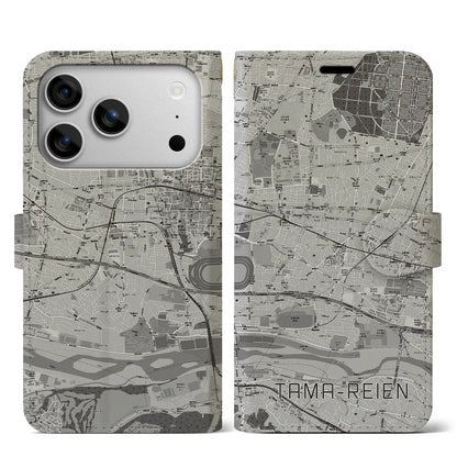 【多磨霊園（東京都）】地図柄iPhoneケース（手帳タイプ）