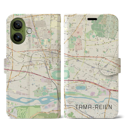 【多磨霊園（東京都）】地図柄iPhoneケース（手帳タイプ）