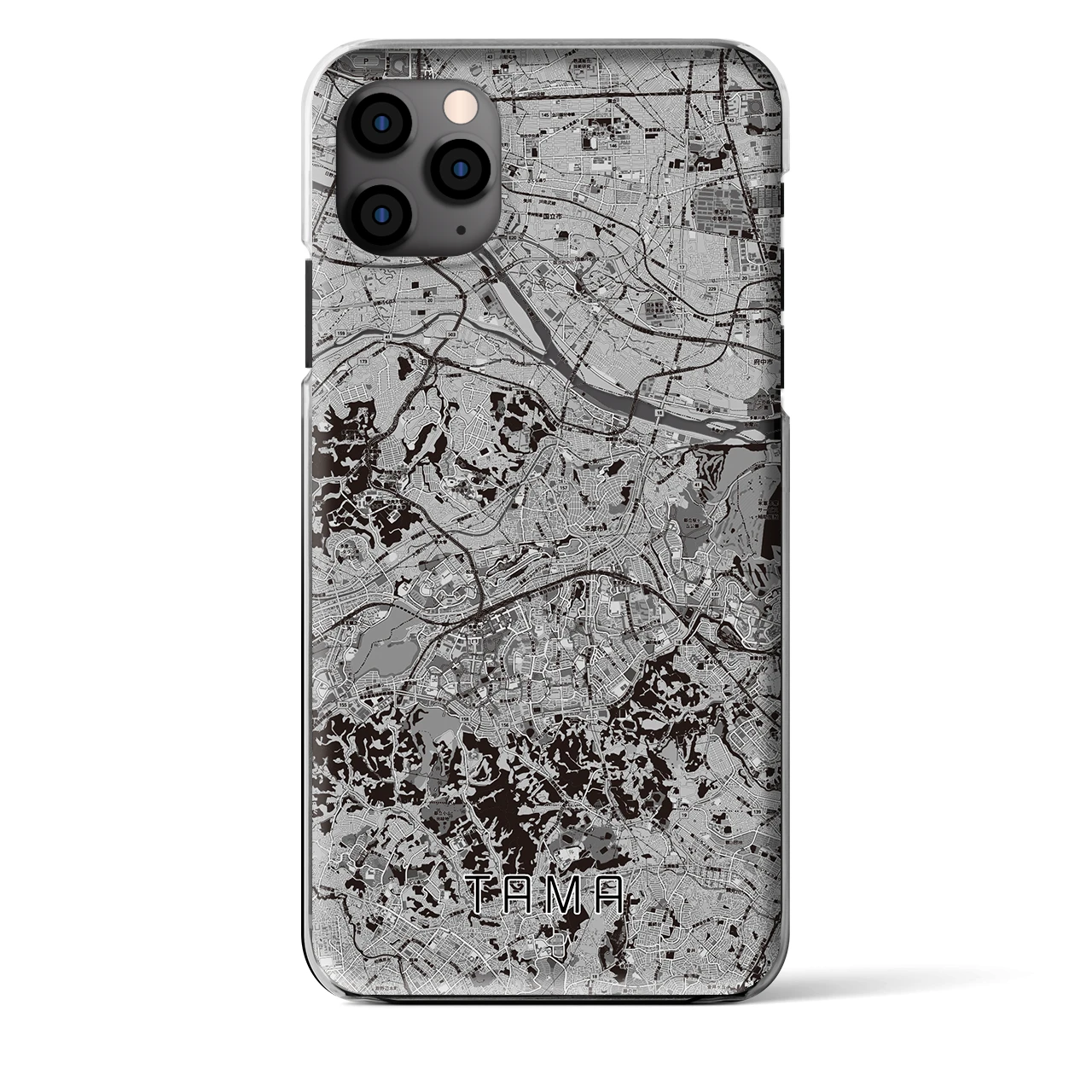 【多摩（東京都）】地図柄iPhoneケース（クリアタイプ）