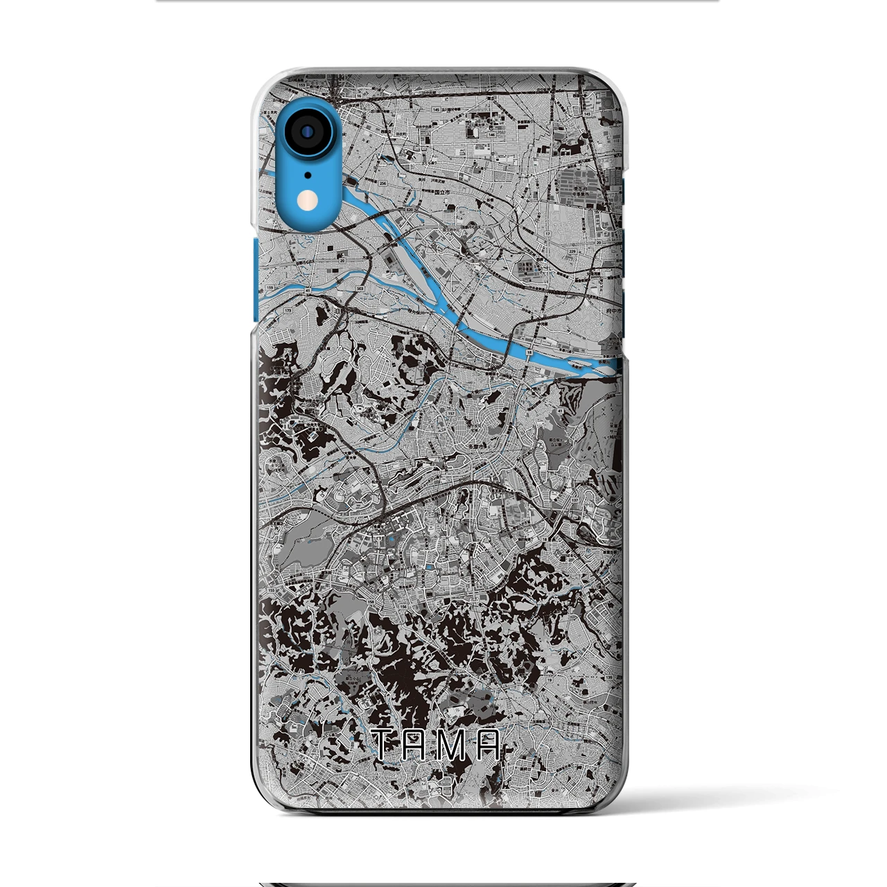 【多摩（東京都）】地図柄iPhoneケース（クリアタイプ）