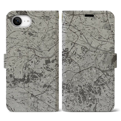 【多摩（東京都）】地図柄iPhoneケース（手帳タイプ）