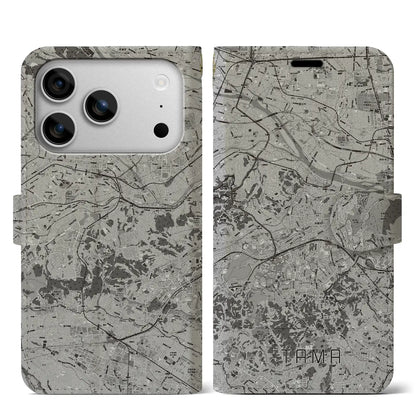 【多摩（東京都）】地図柄iPhoneケース（手帳タイプ）