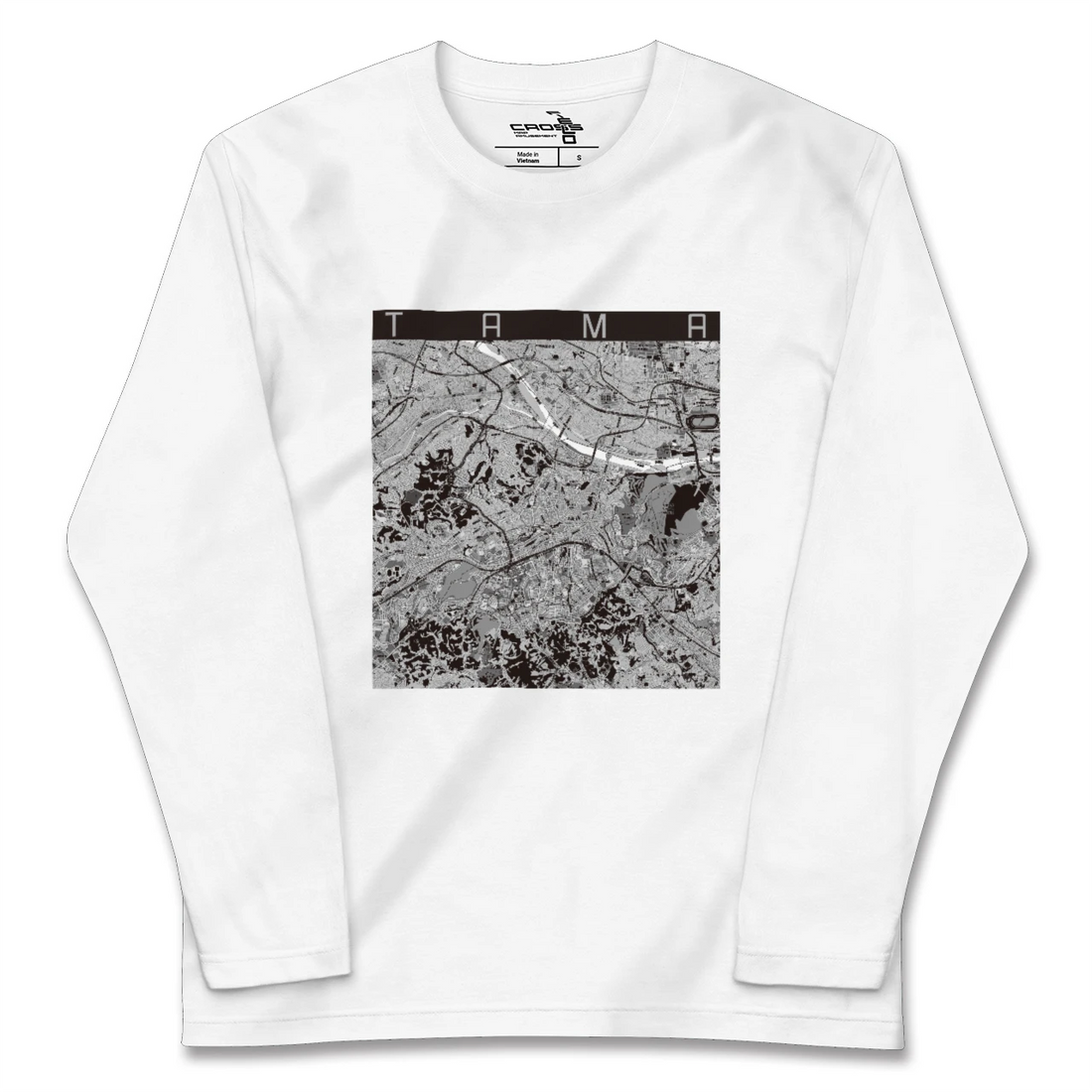 【多摩(東京都)】地図柄ロングスリーブTシャツ