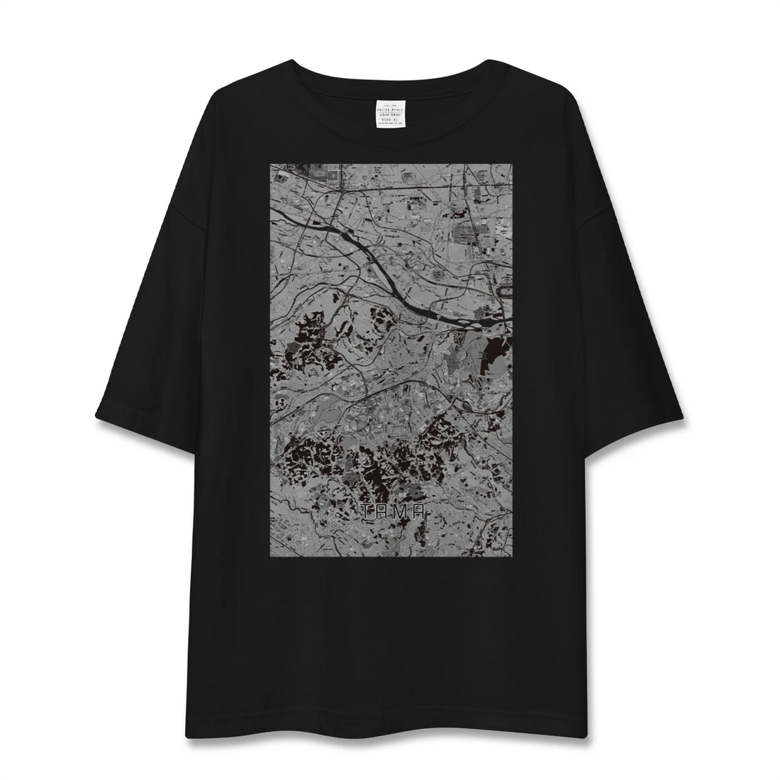【多摩（東京都）】地図柄ビッグシルエットTシャツ
