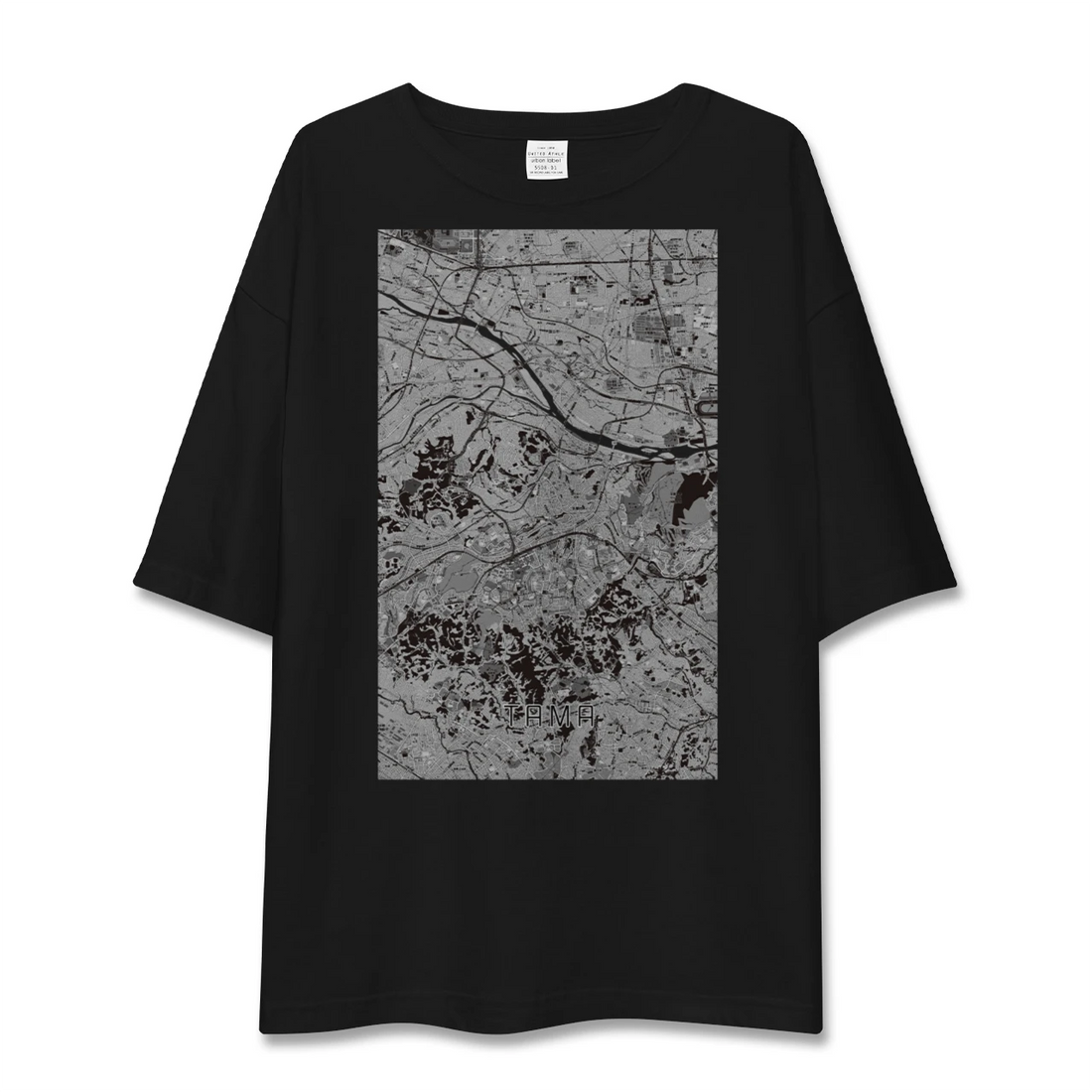 【多摩(東京都)】地図柄ビッグシルエットTシャツ