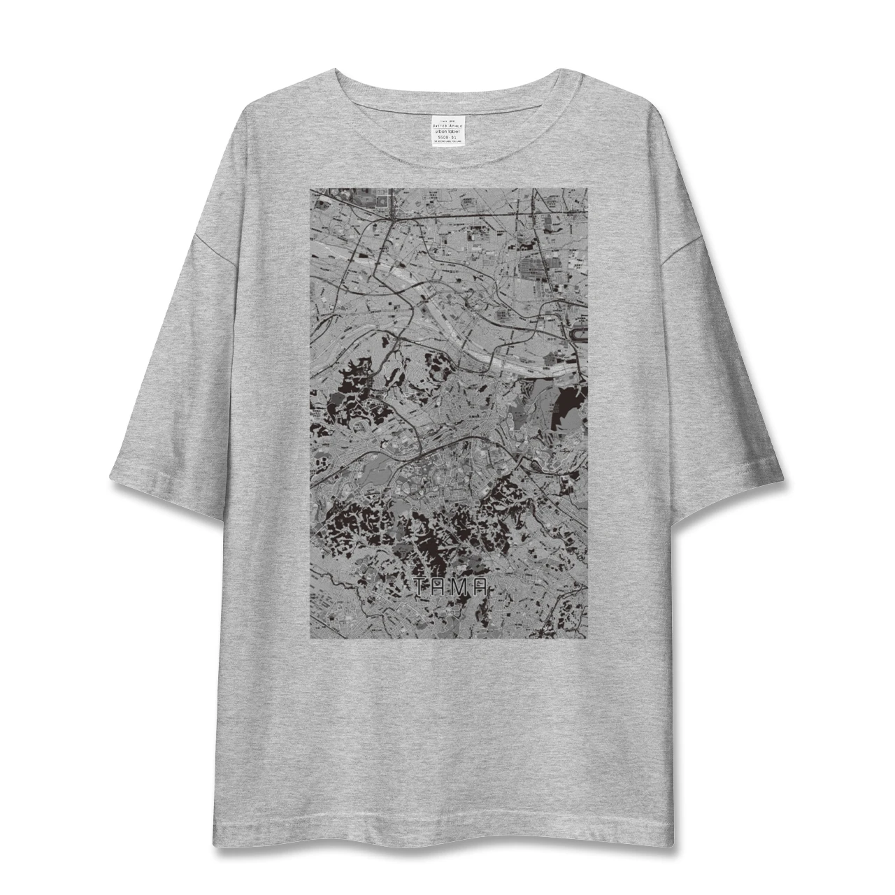 【多摩（東京都）】地図柄ビッグシルエットTシャツ