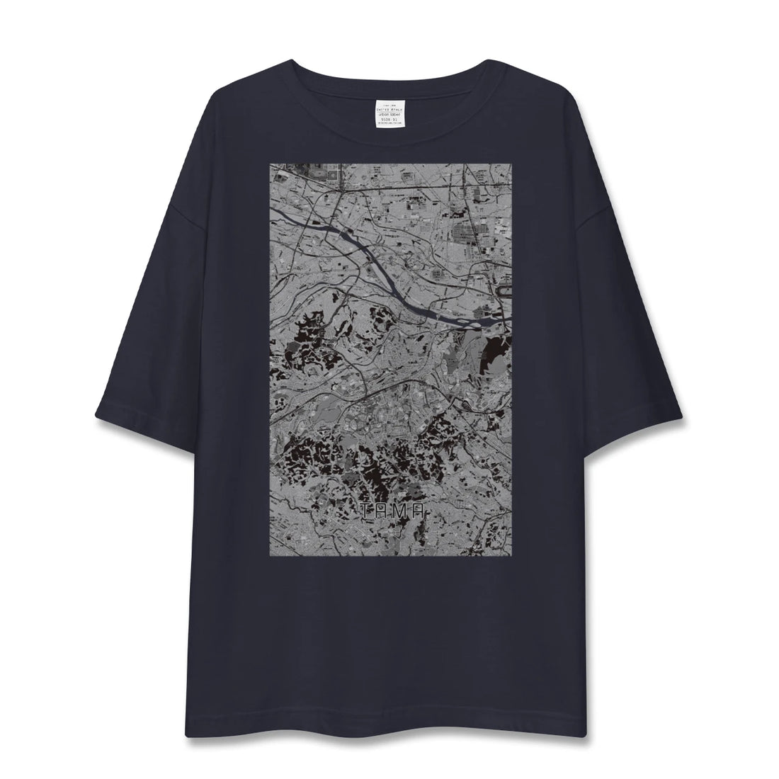 【多摩（東京都）】地図柄ビッグシルエットTシャツ