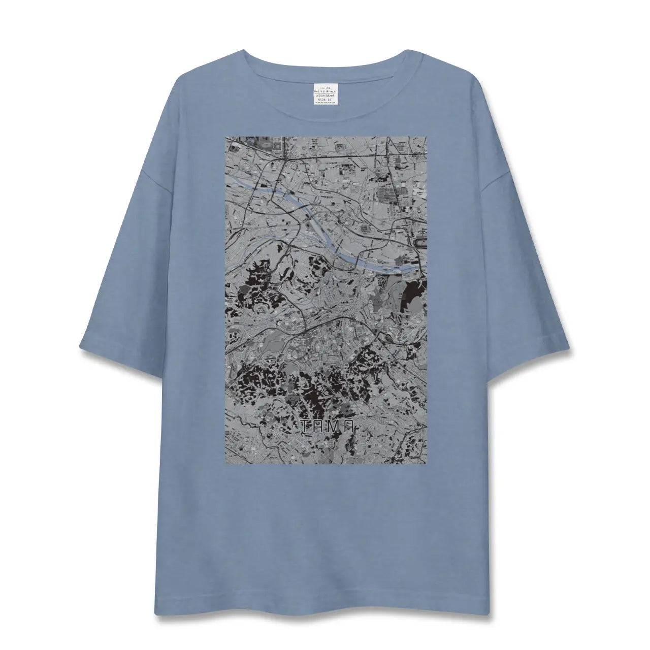 【多摩（東京都）】地図柄ビッグシルエットTシャツ