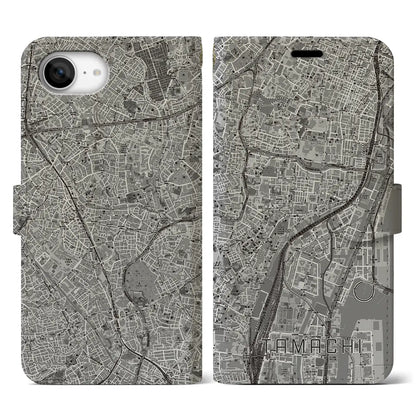 【田町（東京都）】地図柄iPhoneケース（手帳タイプ）