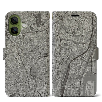 【田町（東京都）】地図柄iPhoneケース（手帳タイプ）