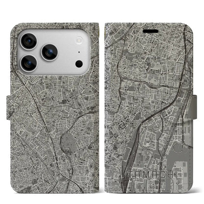 【田町（東京都）】地図柄iPhoneケース（手帳タイプ）