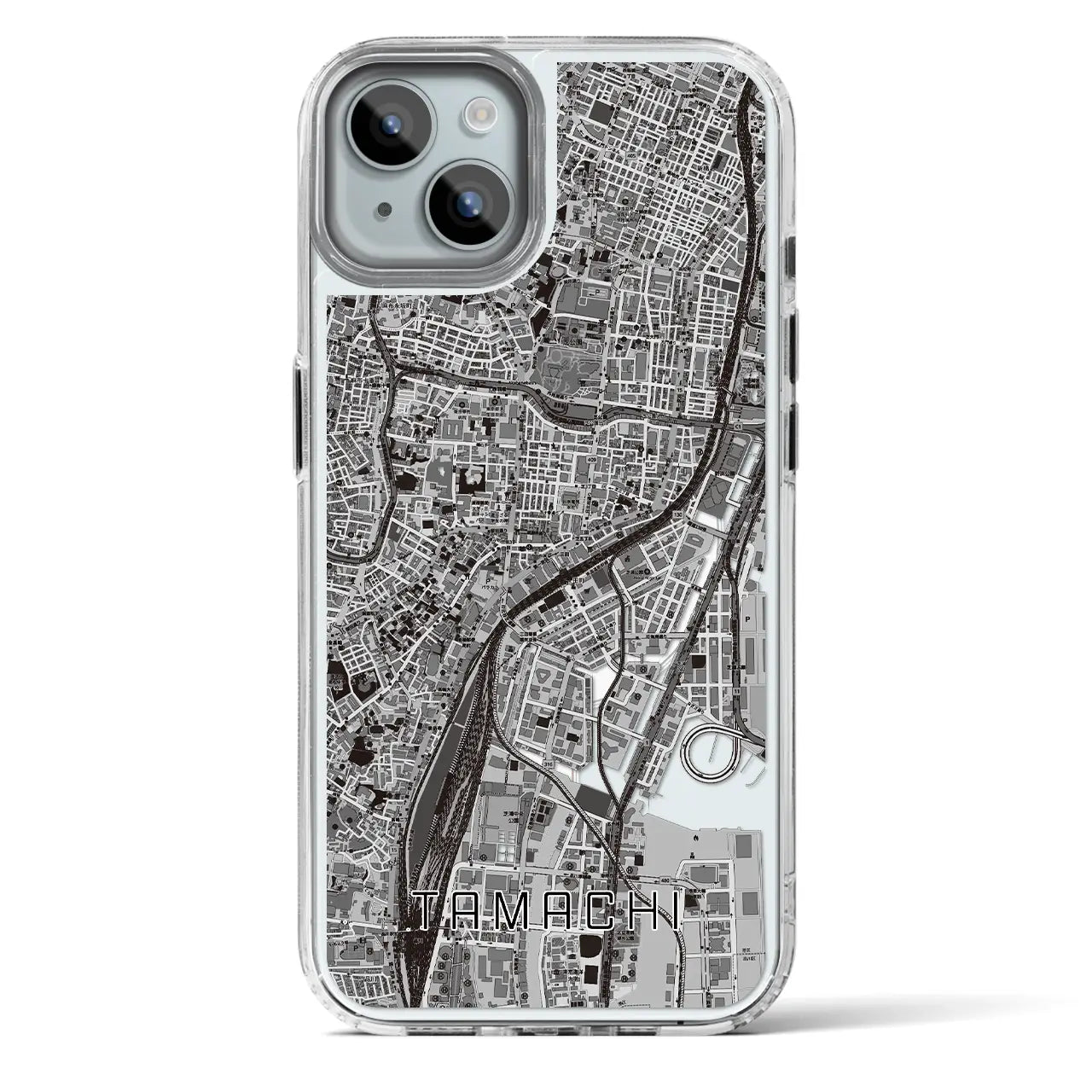 【田町（東京都）】地図柄iPhoneケース（MagSafeタイプ）