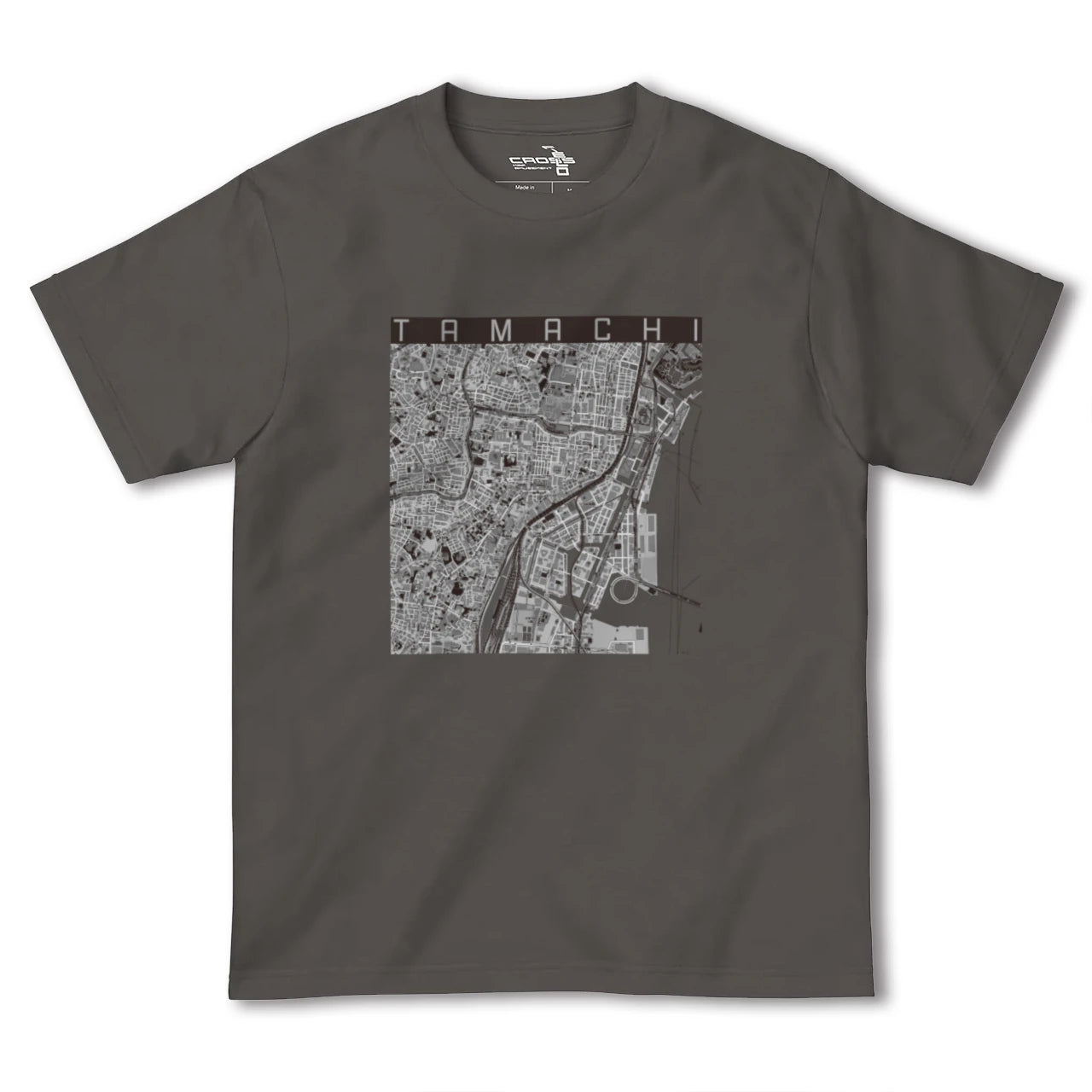 【田町（東京都）】地図柄ヘビーウェイトTシャツ