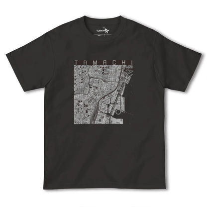 【田町（東京都）】地図柄ヘビーウェイトTシャツ