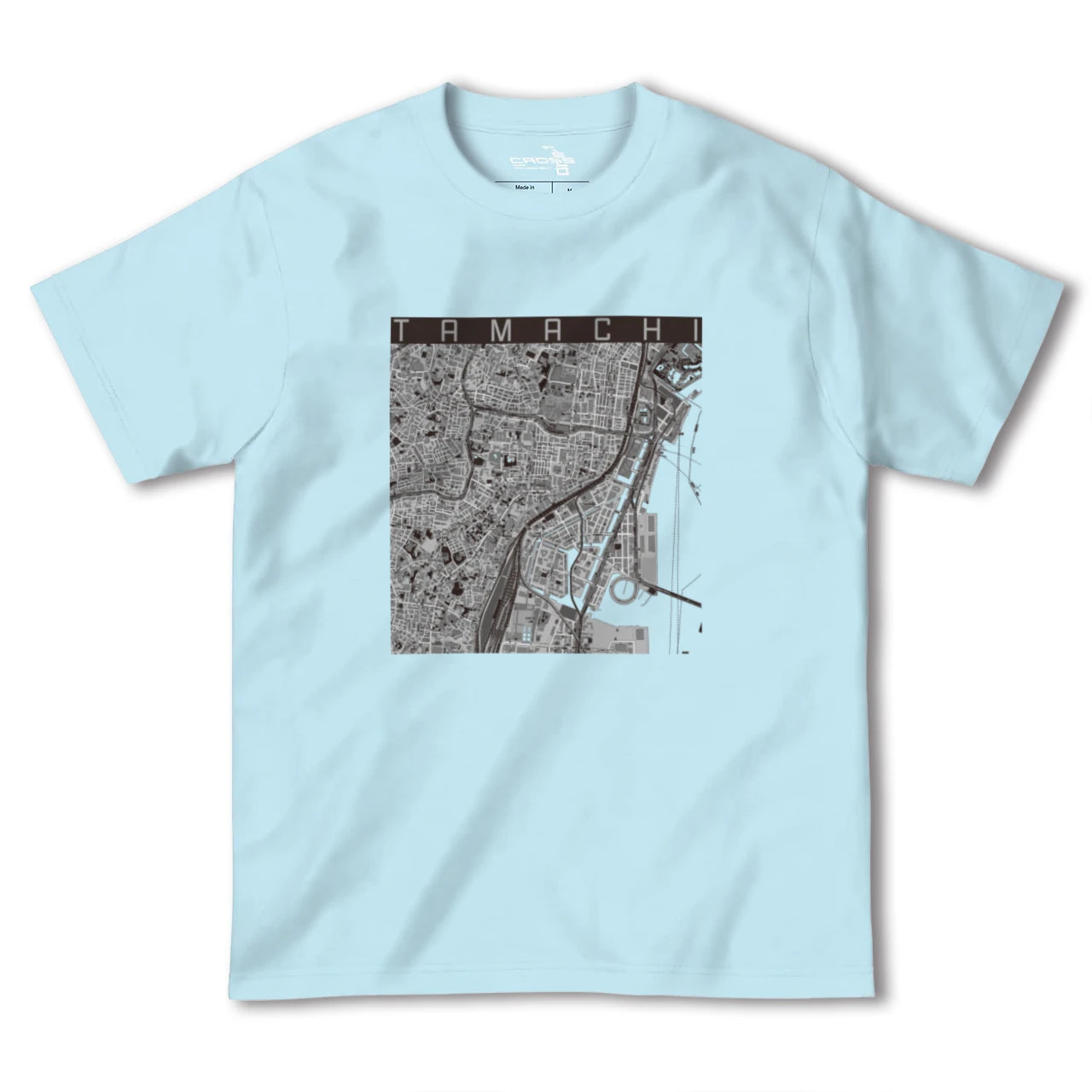 【田町（東京都）】地図柄ヘビーウェイトTシャツ