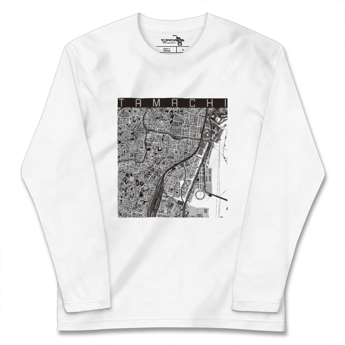 【田町（東京都）】地図柄ロングスリーブTシャツ