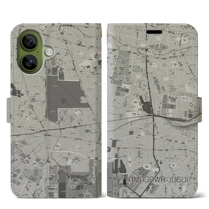 【玉川上水（東京都）】地図柄iPhoneケース（手帳タイプ）