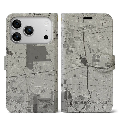 【玉川上水（東京都）】地図柄iPhoneケース（手帳タイプ）