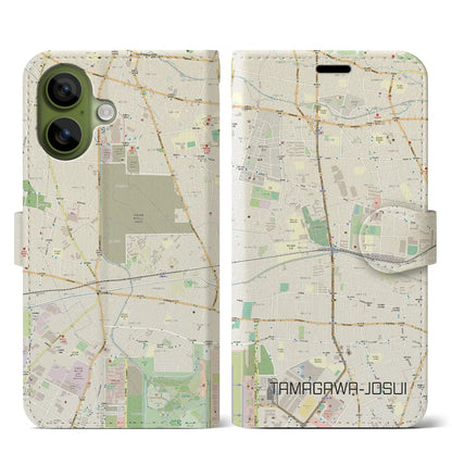 【玉川上水（東京都）】地図柄iPhoneケース（手帳タイプ）