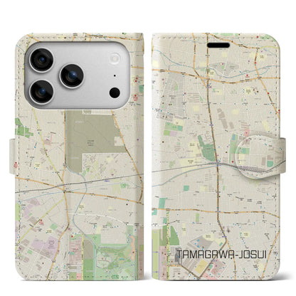 【玉川上水（東京都）】地図柄iPhoneケース（手帳タイプ）