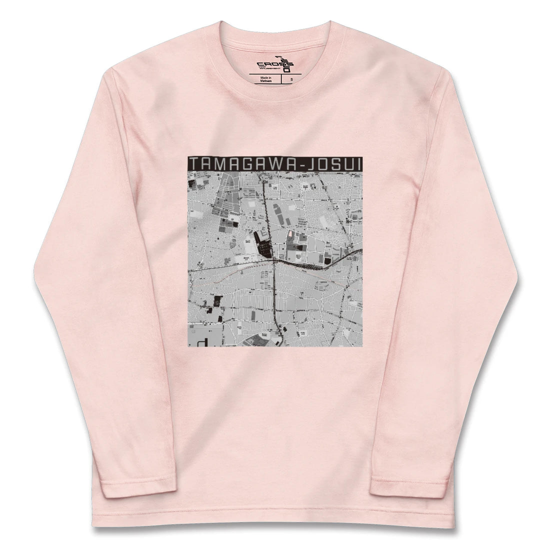 【玉川上水（東京都）】地図柄ロングスリーブTシャツ