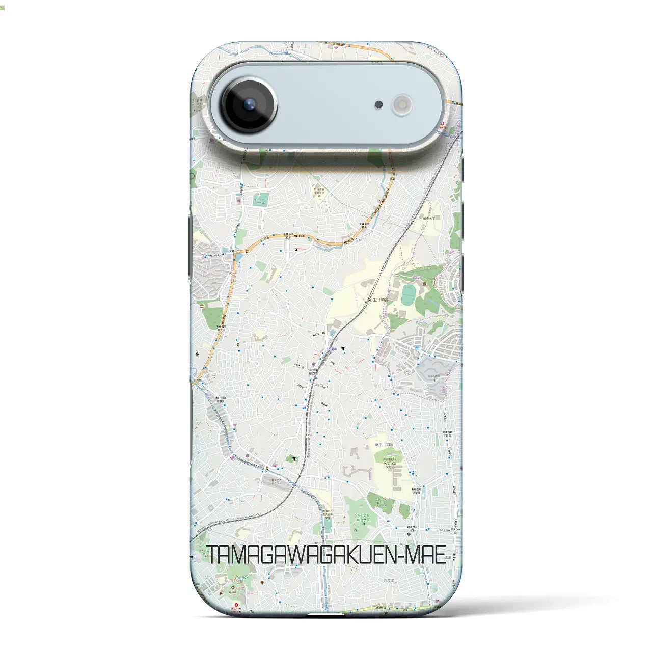 【玉川学園前（東京都）】地図柄iPhoneケース（バックカバータイプ）