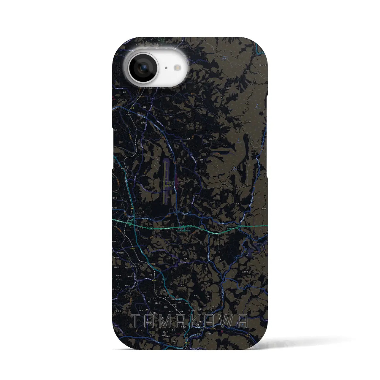 【玉川（福島県）】地図柄iPhoneケース（バックカバータイプ）