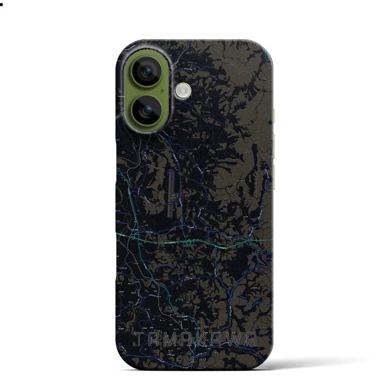 【玉川（福島県）】地図柄iPhoneケース（バックカバータイプ）