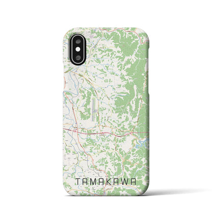 【玉川（福島県）】地図柄iPhoneケース（バックカバータイプ）