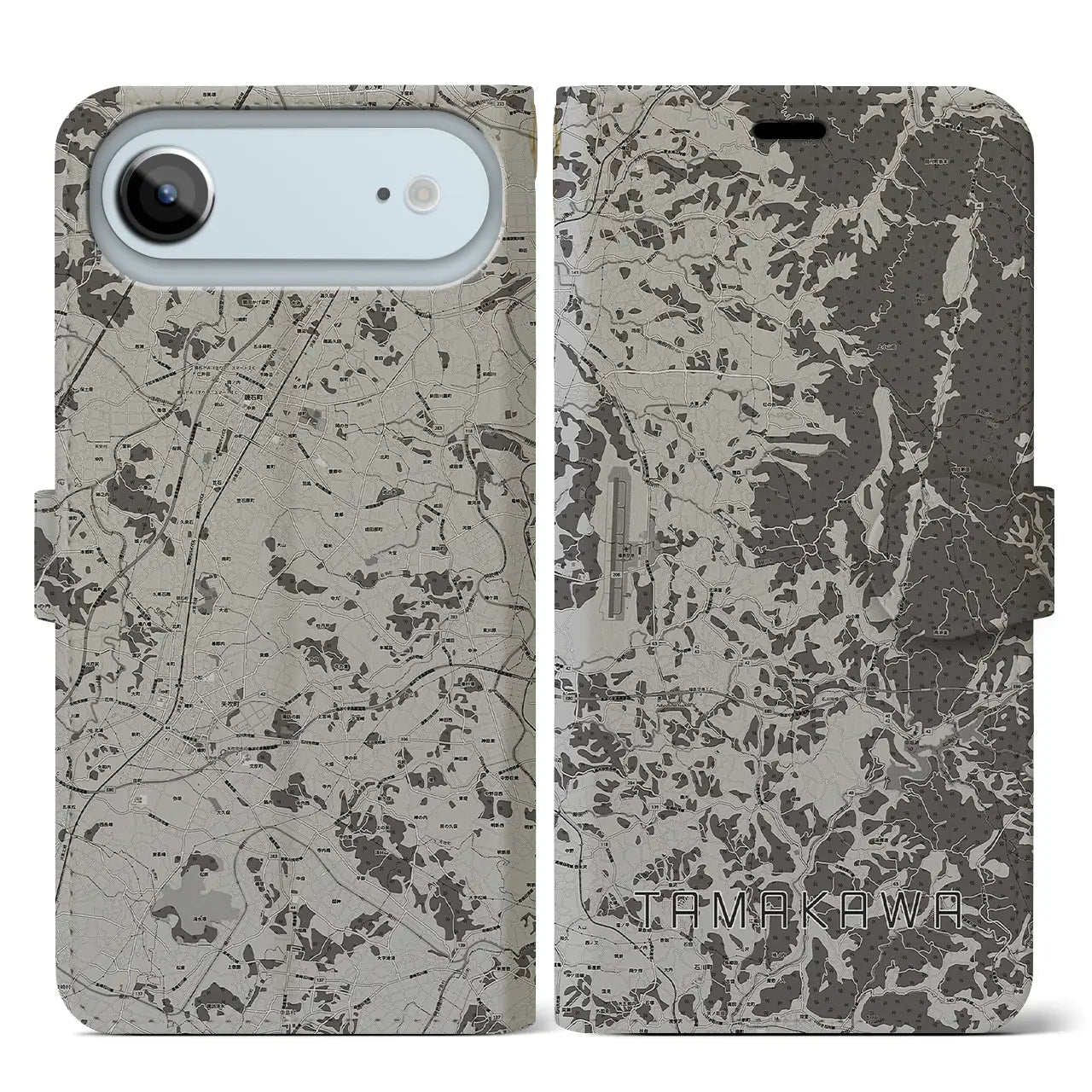 【玉川（福島県）】地図柄iPhoneケース（手帳タイプ）