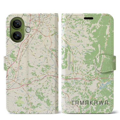 【玉川（福島県）】地図柄iPhoneケース（手帳タイプ）