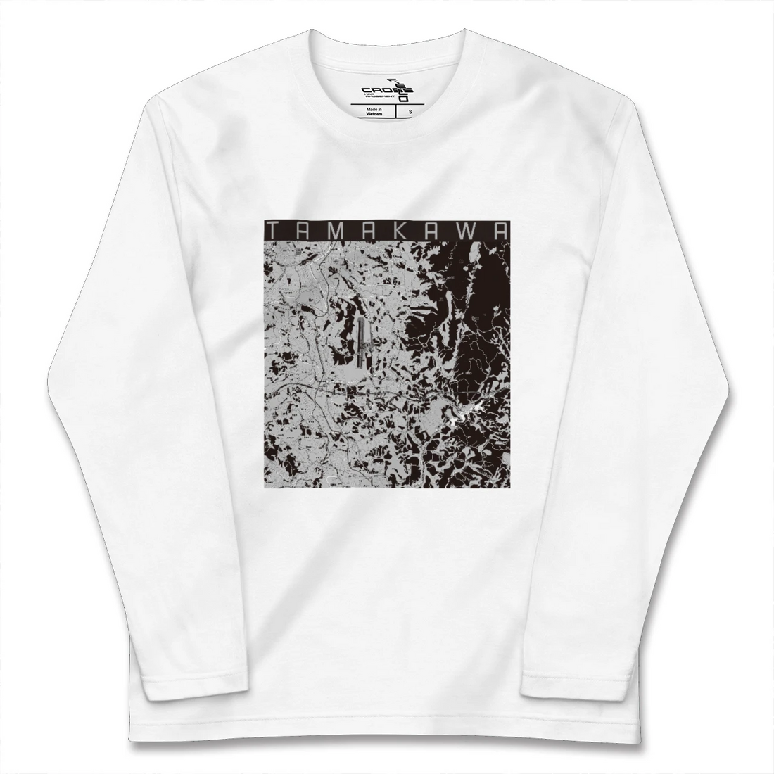 【玉川（福島県）】地図柄ロングスリーブTシャツ