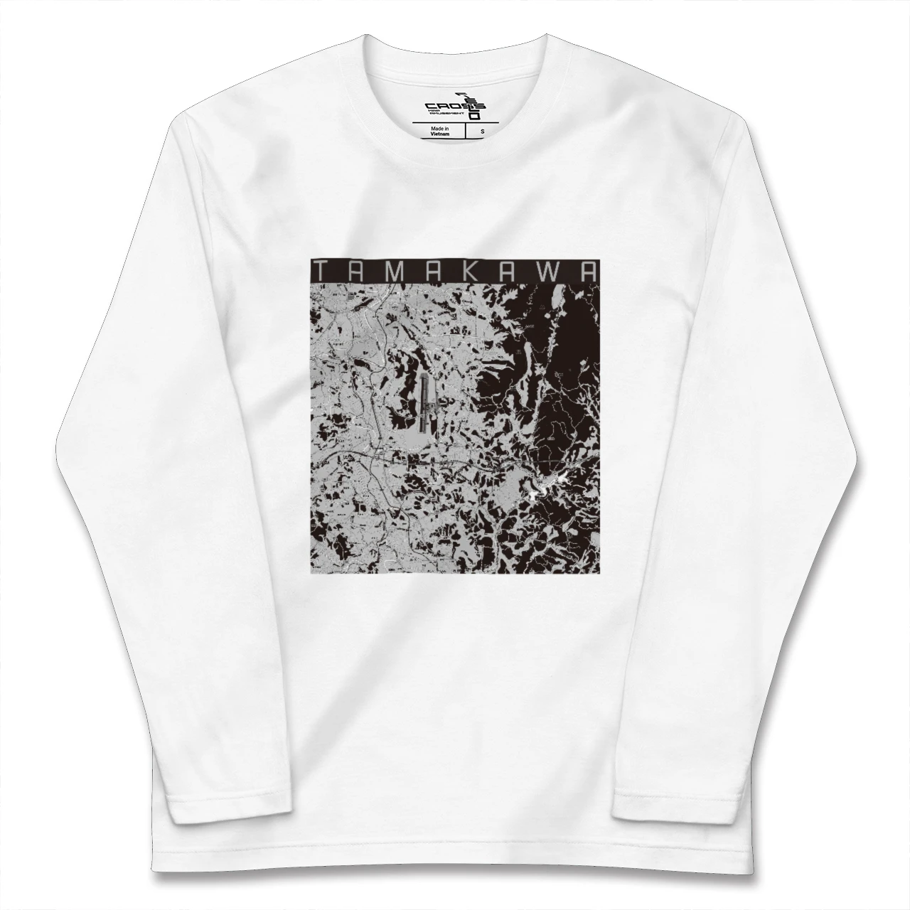 【玉川（福島県）】地図柄ロングスリーブTシャツ