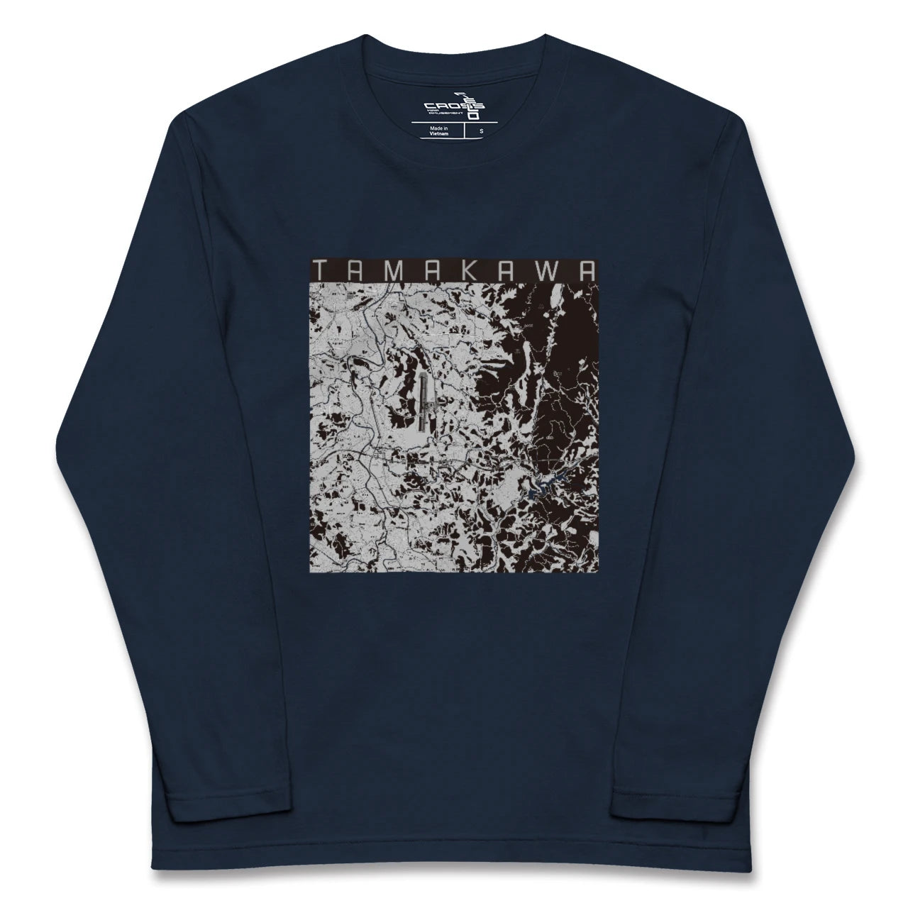 【玉川（福島県）】地図柄ロングスリーブTシャツ