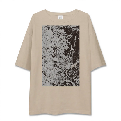 【玉川（福島県）】地図柄ビッグシルエットTシャツ