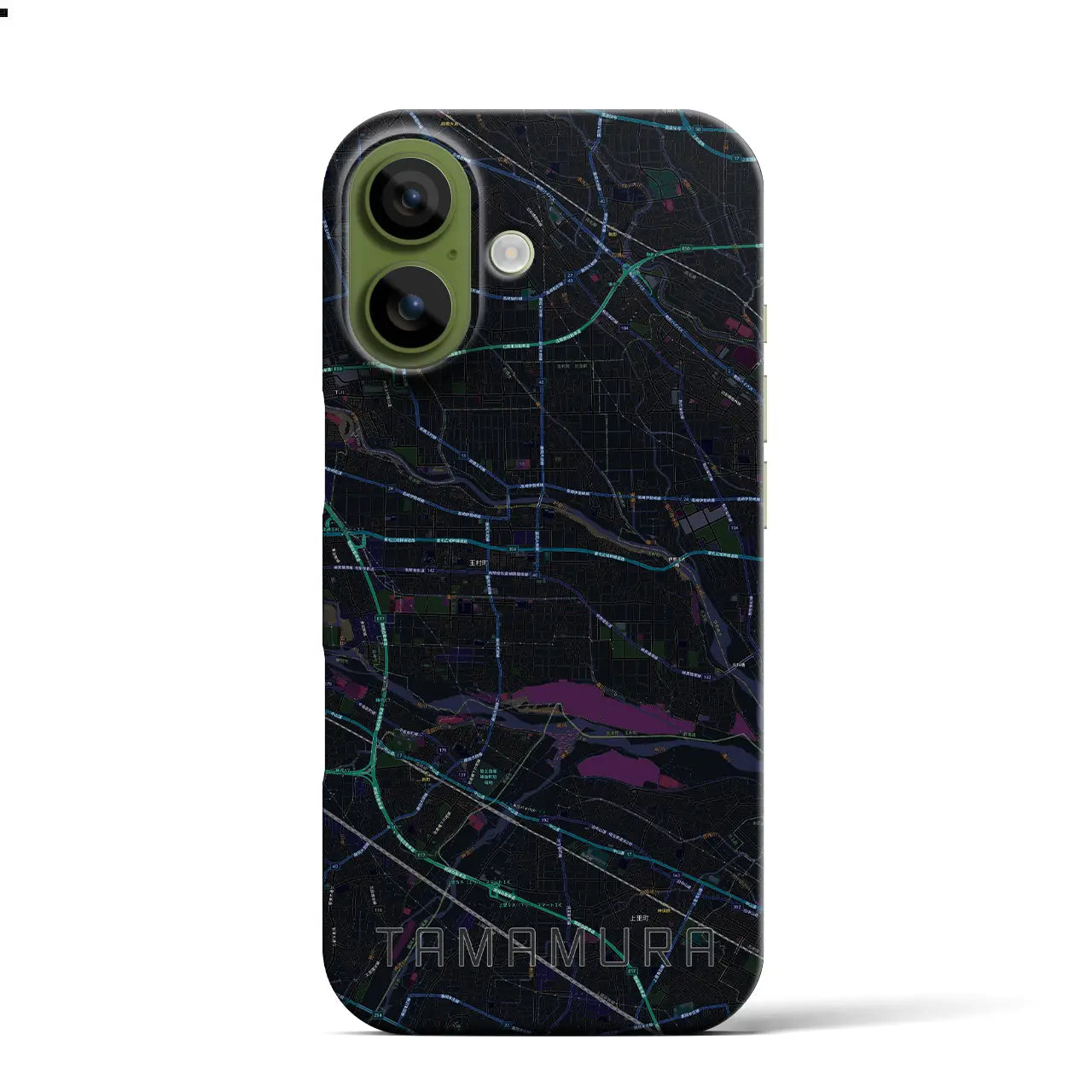 【玉村（群馬県）】地図柄iPhoneケース（バックカバータイプ）