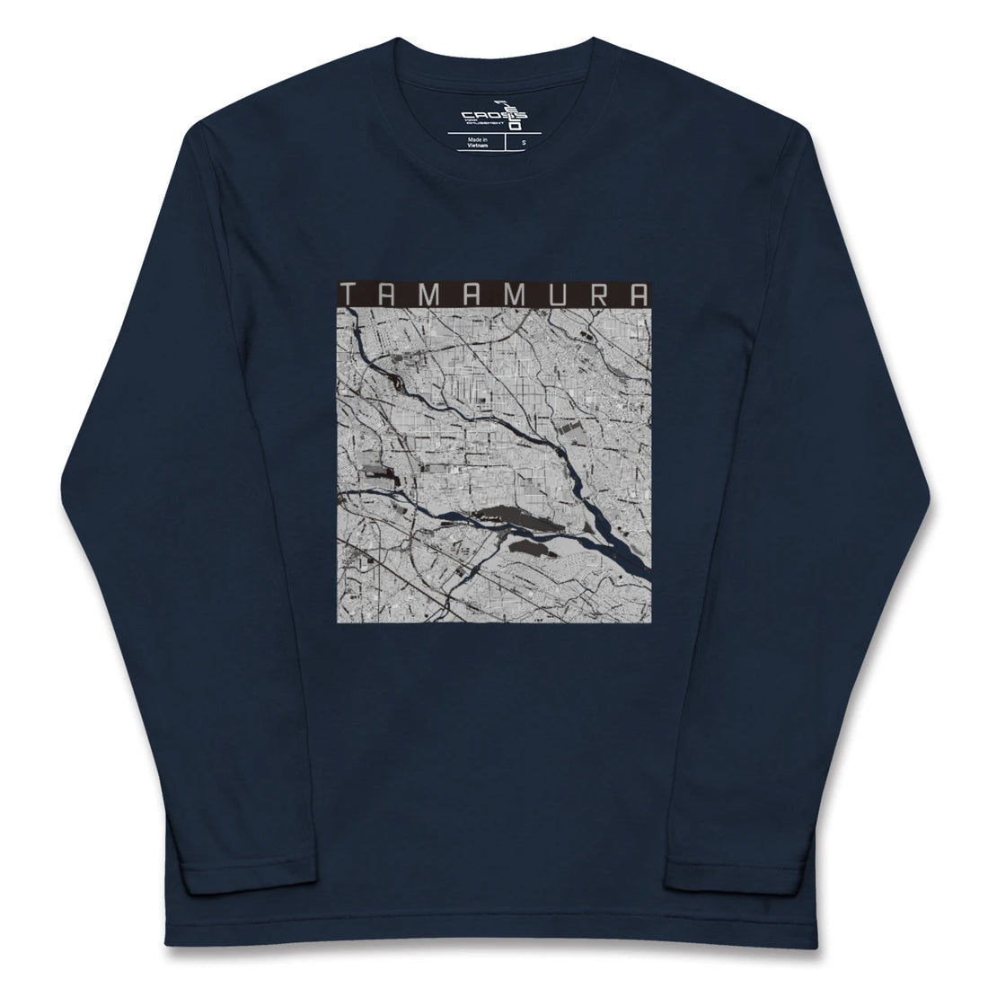 【玉村（群馬県）】地図柄ロングスリーブTシャツ