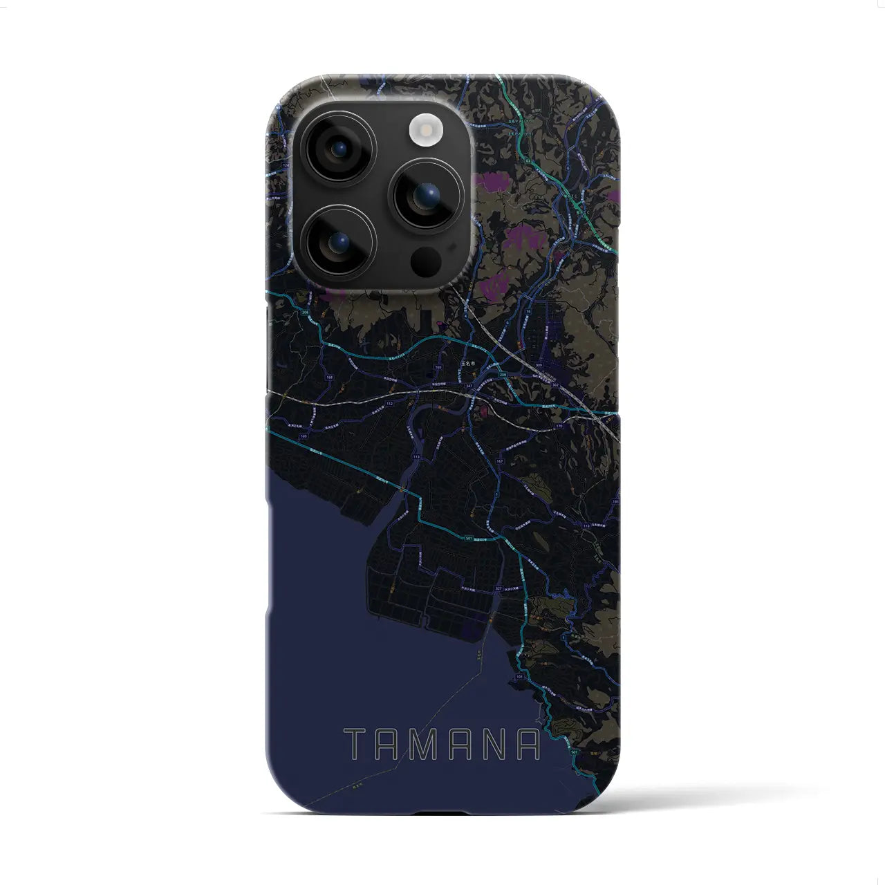 【玉名（熊本県）】地図柄iPhoneケース（バックカバータイプ）