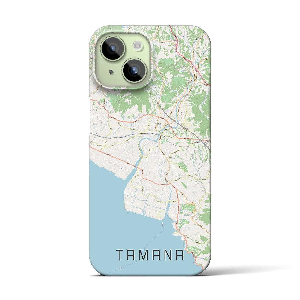 【玉名（熊本県）】地図柄iPhoneケース（バックカバータイプ）