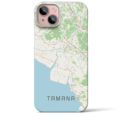 【玉名（熊本県）】地図柄iPhoneケース（バックカバータイプ）