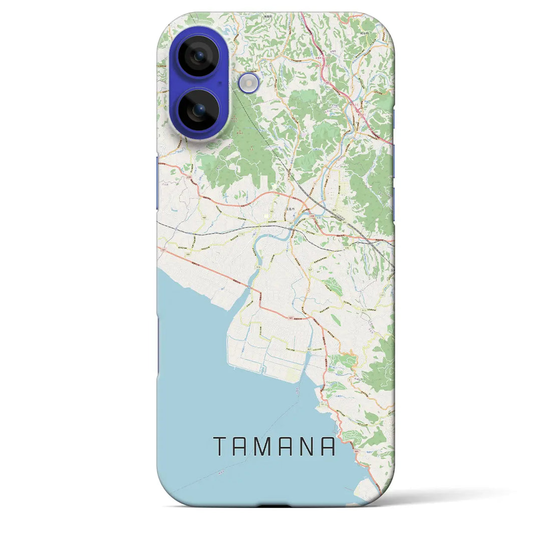 【玉名(熊本県)】地図柄iPhoneケース(バックカバータイプ)ナチュラル・iPhone 16 Pro Max 用