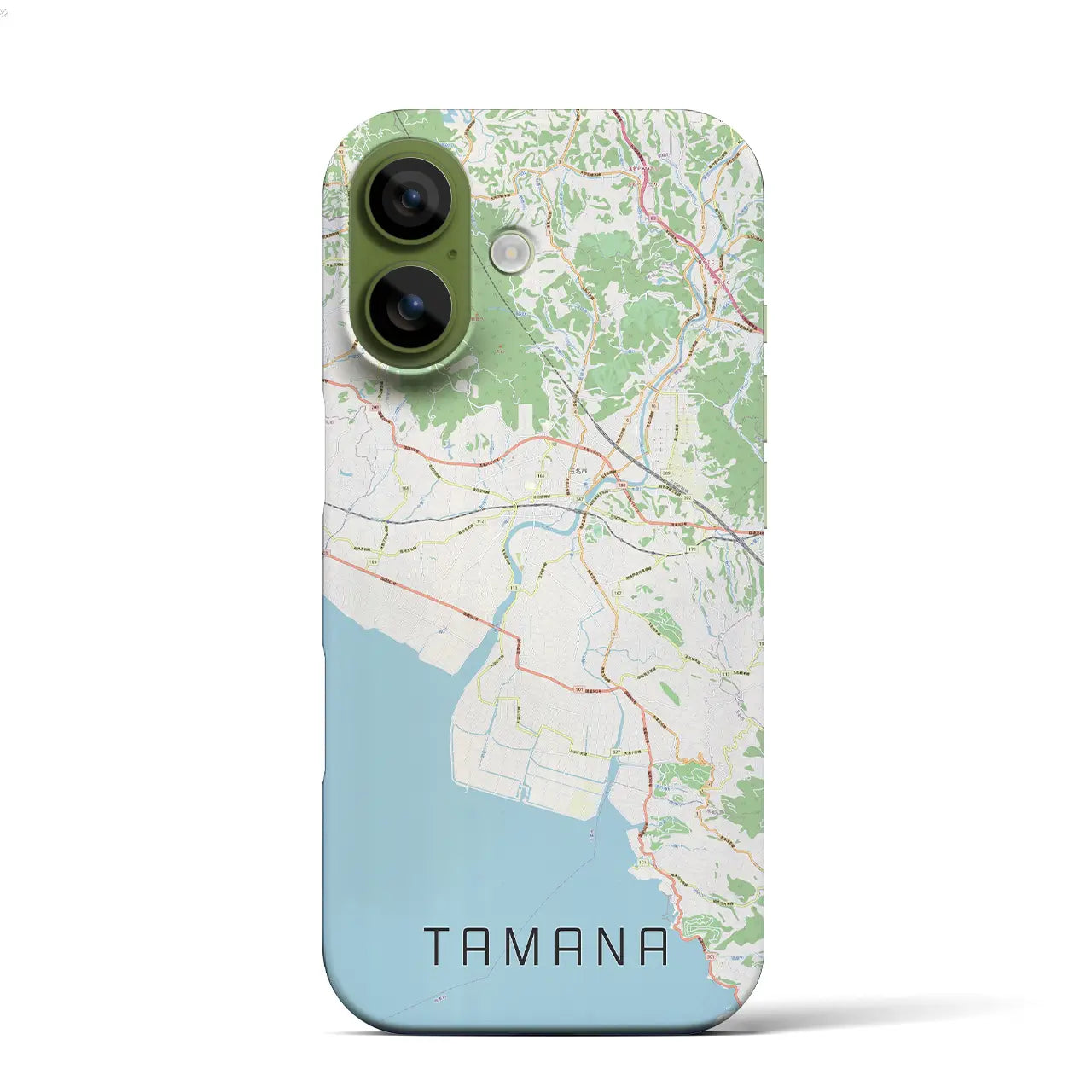 【玉名（熊本県）】地図柄iPhoneケース（バックカバータイプ）